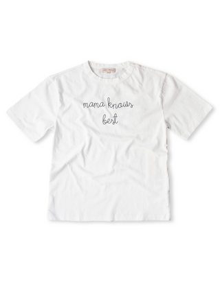 "mama knows best" T-Shirt  Lingua Franca White XS 