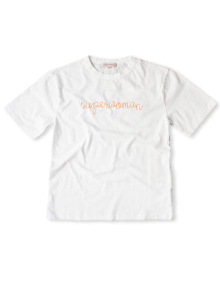 "superwoman" T-Shirt  Lingua Franca NYC White XS 