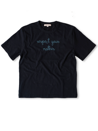 "respect your mother" T-Shirt  Lingua Franca Black XS 