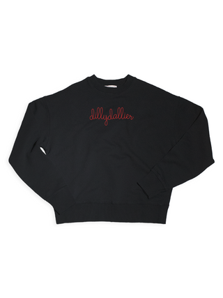 "dillydallier" Sweatshirt  Donation10p Black XS 