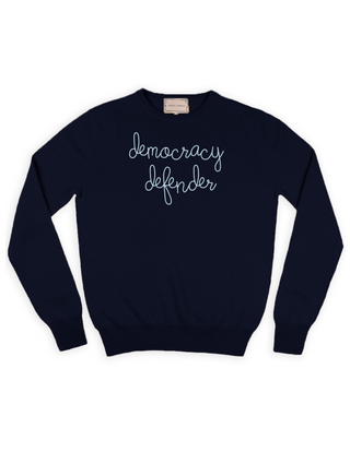 "democracy defender" Crewneck Sweater Lingua Franca NYC   