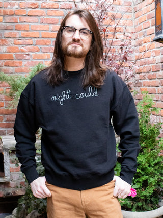 "might could" Sweatshirt  Donation10p Black XS 