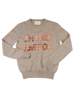 I'm Okay Crewneck Sweater Lingua Franca NYC   