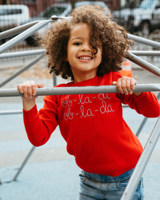 "ob-la-di, ob-la-da" Kids Crewneck Sweater Lingua Franca NYC   