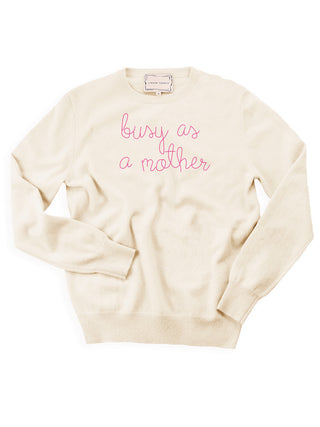 "busy as a mother" Crewneck Donation Donation20p Cream XS 