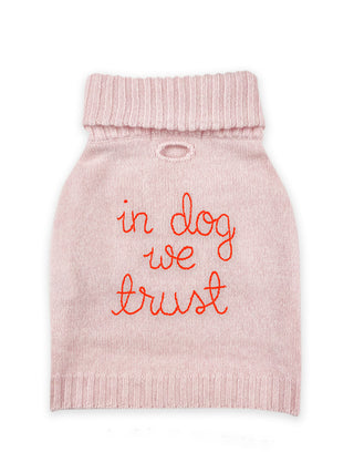 "in dog we trust" Dog Sweater CUSTOM Donation10p   