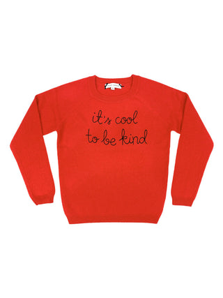 "it's cool to be kind" Kids Crewneck Donation Lingua Franca NYC Inc.   