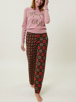 Jacquard Pants Sweater Lingua Franca NYC   