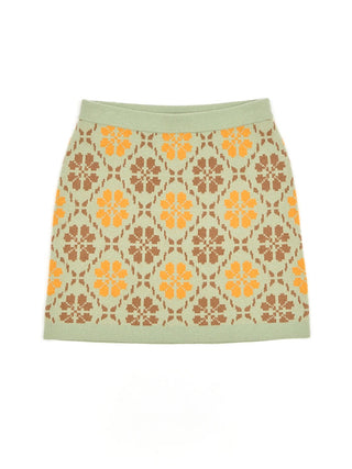 Jacquard Mini Skirt  Lingua Franca NYC   
