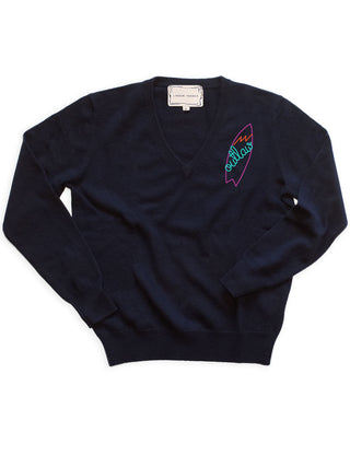 Outlaw Surfboard V-Neck  Lingua Franca NYC Navy XS 