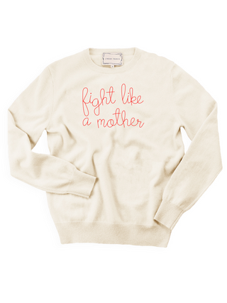 "fight like a mother" Crewneck Donation Donation10p Cream XS 