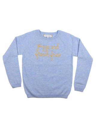 "pizza and french fries" Kids Crewneck Kids Lingua Franca NYC   