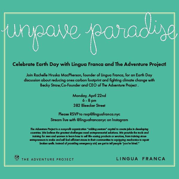 Invitation for Monday night: The Adventure Project! – Lingua Franca NYC