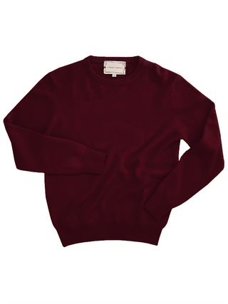 "karma is my boyfriend" Crewneck Sweater Lingua Franca NYC Maroon XS 