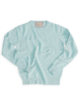 Custom Womens Crewneck Cashmere Core Lingua Franca NYC Seafoam XS