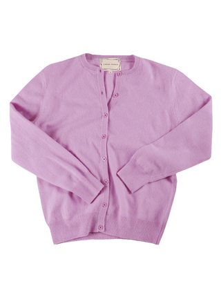 Classic Cardigan, Sans Stitching Cashmere Core Lingua Franca NYC Lilac XS