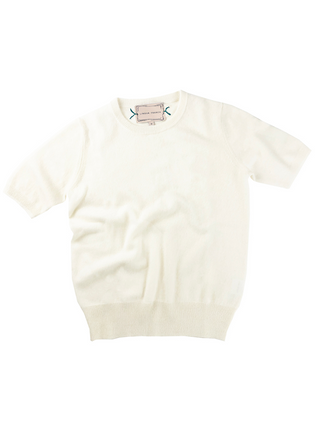 "you need to calm down" Short Sleeve Sweater Lingua Franca NYC Cream XS 