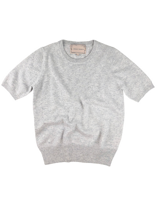 Short Sleeve Sweater, Sans Stitching Womens Lingua Franca NYC Smoke XS 