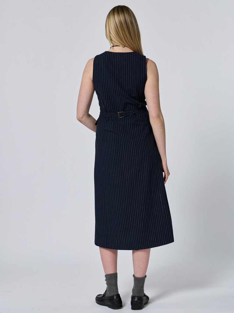 navy blue vest dress Oliver Vest Dress Navy / XS