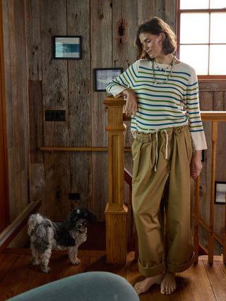 Striped Mara Crewneck RTW Lingua Franca NYC