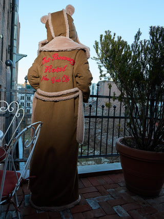 Bowery Bear Coat RTW LINGUA FRANCA NYC Camel XS
