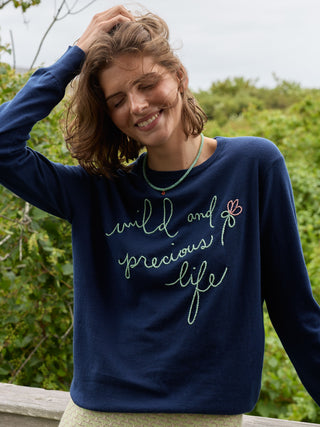 Wild and Precious Crewneck RTW Lingua Franca NYC