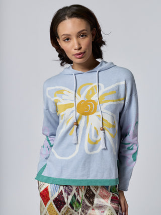 Reina Hoodie RTW Lingua Franca NYC Light Blue XS/SM