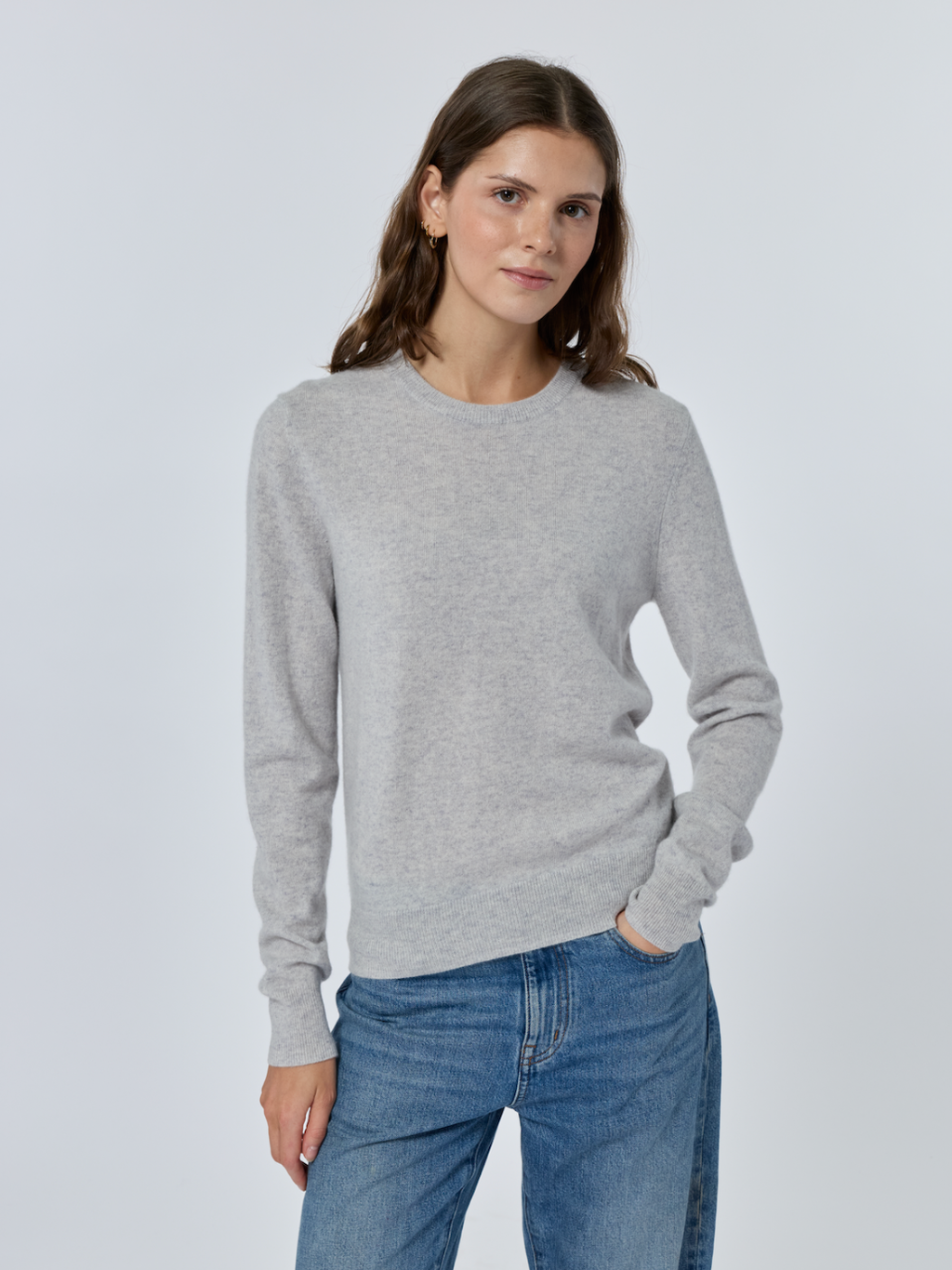 Custom Womens Crewneck - Hand Embroidered Cashmere | LINGUA FRANCA