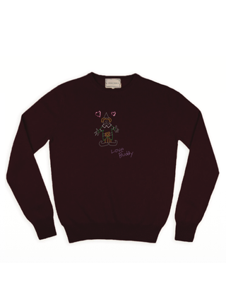 “Love Buddy Drawing” Cashmere Crewneck