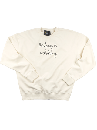 "history is watching" Sweatshirt Sweatshirt LINGUA FRANCA NYC Cream XS