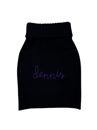 Custom Name Dog Sweater (Template) LINGUA FRANCA NYC Black XS