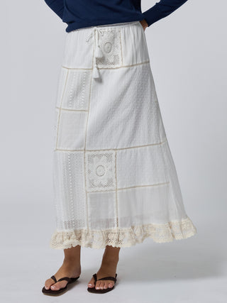 Louisa Skirt RTW Lingua Franca NYC Ivory XS