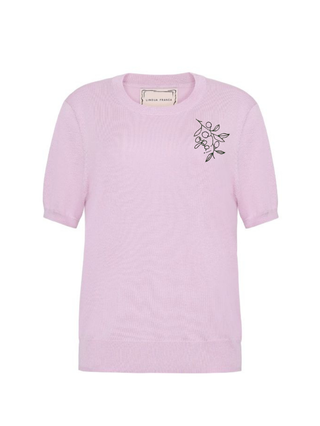 "opa" Silk Cashmere Short Sleeve Crewneck