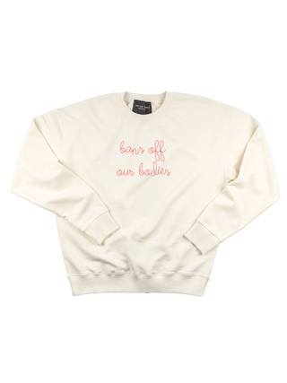 "bans off our bodies" Women's Sweatshirt Sweatshirt Dubow Cream XS 