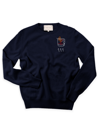 1:1:1 Negroni Crewneck Cashmere Core LINGUA FRANCA NYC Navy XS