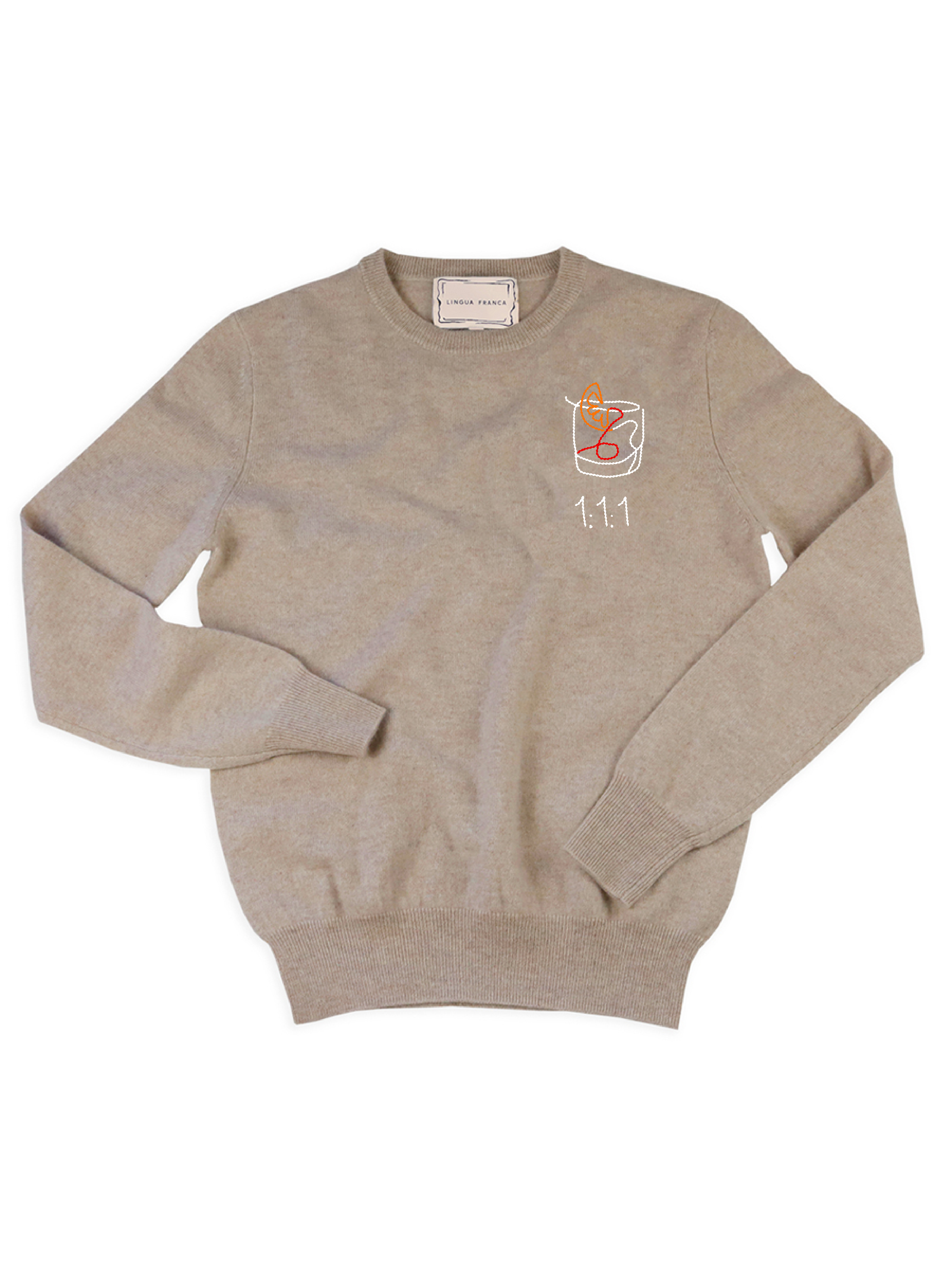 1:1:1 Negroni Crewneck – Lingua Franca NYC 1:1:1 Negroni Crewneck – Lingua Franca NYC