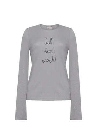 "dot! bam! crack!" Silk Cashmere Crewneck