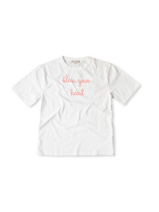 "bless your heart" T-Shirt  Lingua Franca NYC White XS 
