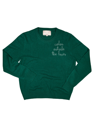 "color outside the lines" Women's Crewneck Cashmere Core LINGUA FRANCA NYC