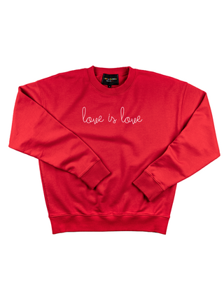 "love is love" Women's Sweatshirt Sweatshirt Dubow XS Red 