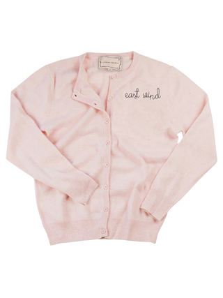 "east wind" Cardigan Cashmere Core LINGUA FRANCA NYC Pale Pink XS