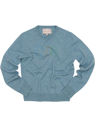 "pbs retro logo" Women's Crewneck Cashmere Core LINGUA FRANCA NYC