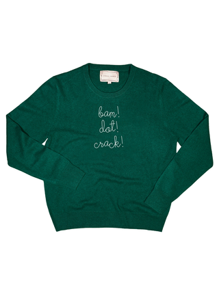 "bam! dot! crack!" Women's Crewneck Cashmere Core LINGUA FRANCA NYC