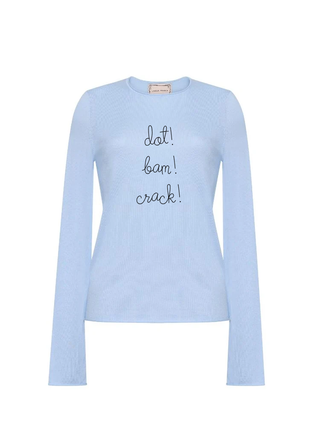 "dot! bam! crack!" Silk Cashmere Crewneck