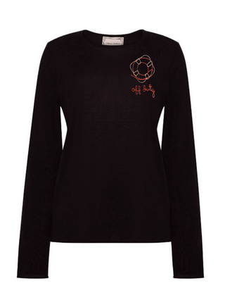 "off duty" Silk Cashmere Crewneck