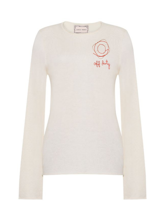 "off duty" Silk Cashmere Crewneck