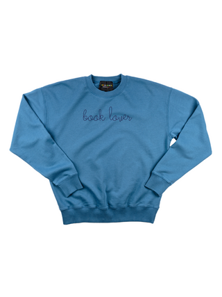 "book lover" Womens Sweatshirt Sweatshirt Ecovest Vintage Blue XS 