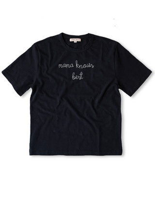 "mama knows best" T-Shirt  Lingua Franca Black XS 