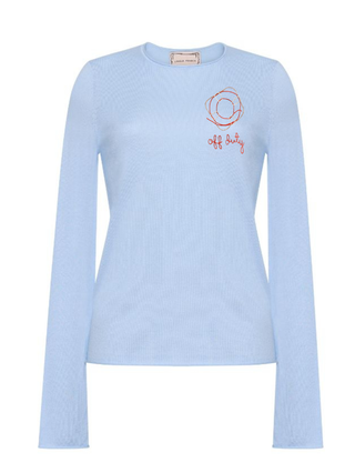 "off duty" Silk Cashmere Crewneck