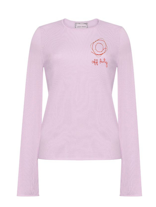 "off duty" Silk Cashmere Crewneck